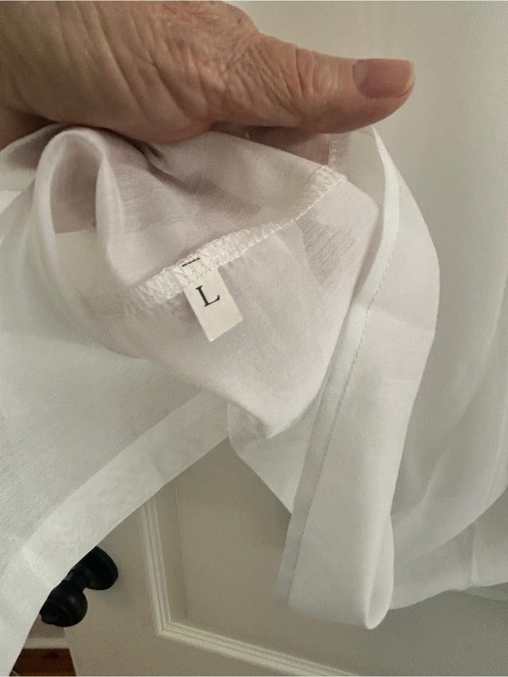 White  Sheer Button-Up Shirt - LRG - Picture 5 of 5
